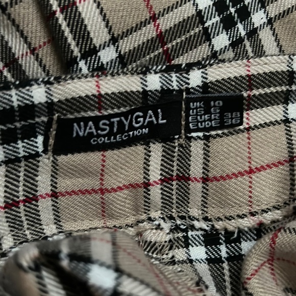 Nasty Gal High Waisted Plaid Pants - Picture 2 of 2
